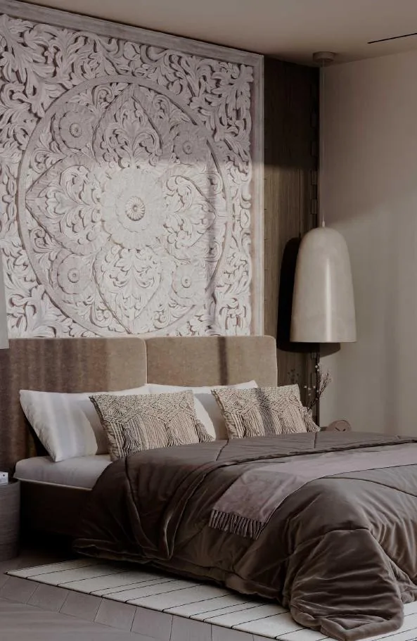 Four-bedroom master bedroom (illustrative render)