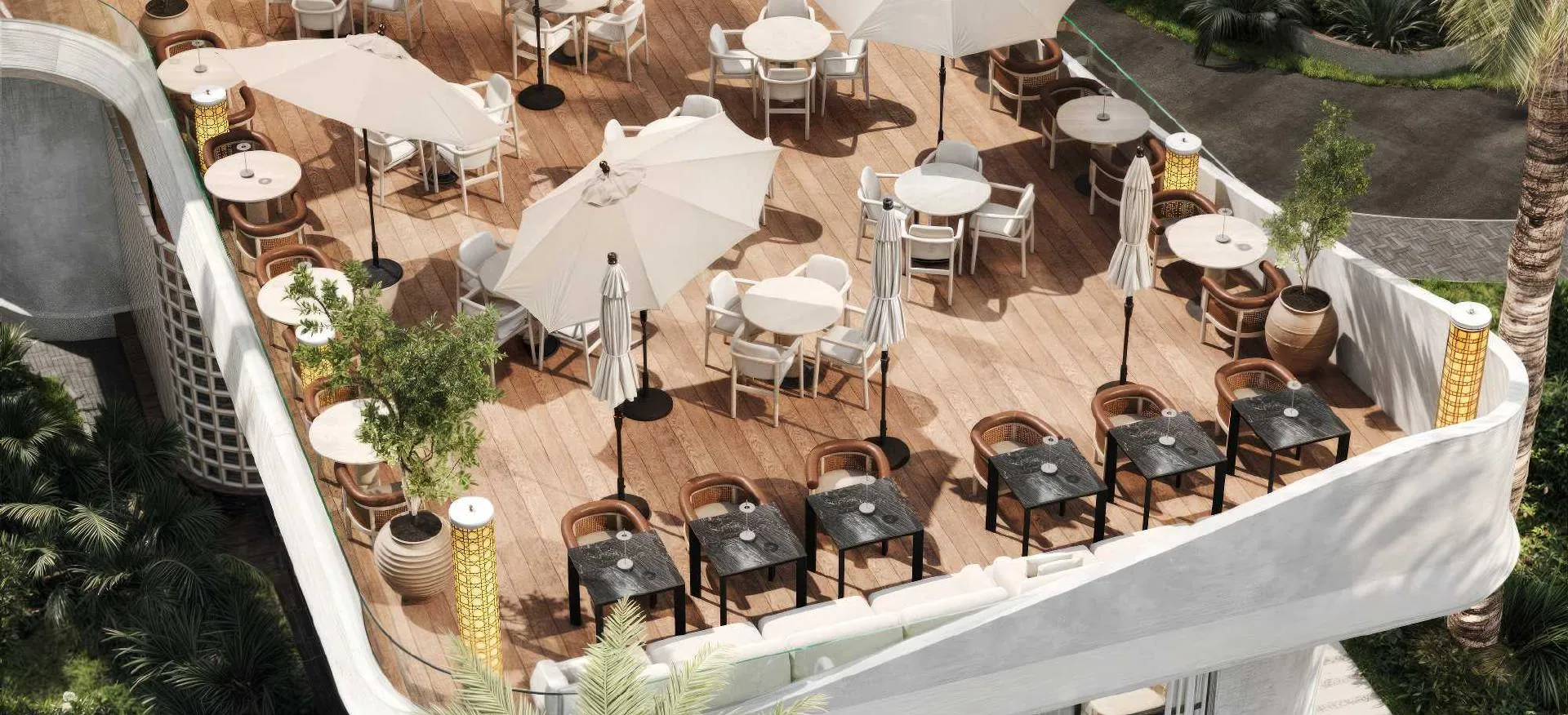 Café terrace (illustrative render)